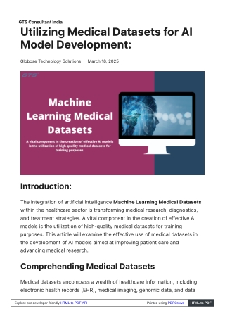 Medical Datasets for AI Model Development: