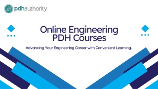 Online Engineering PDH Courses (Professional Development Hours - PDH)