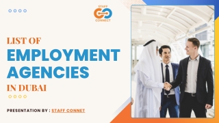 List Of Employment Agencies In Dubai