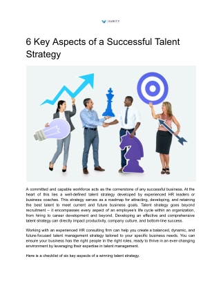 6 Key Aspects of a Successful Talent Strateg