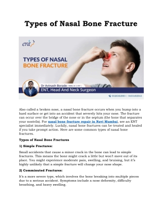 Types of Nasal Bone Fracture