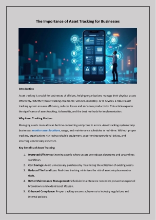 The Importance of Asset Tracking for Businesses