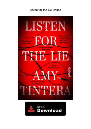 ebook-Listen-for-the-Lie-Online