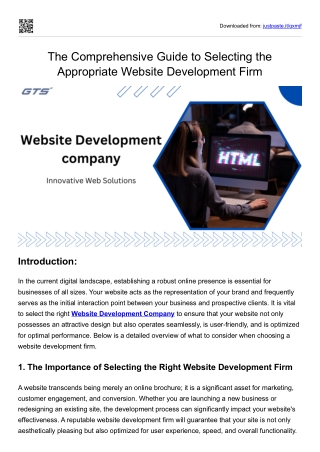 The Comprehensive Guide to Selecting the Appropriate Website Development Firm