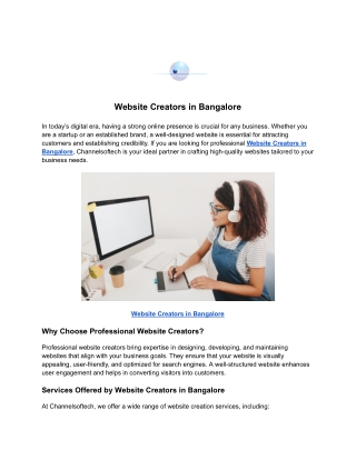 Website Creators in Bangalore