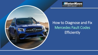 How to Diagnose and Fix Mercedes Fault Codes Efficiently