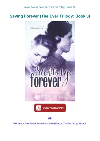 Books Saving Forever (The Ever Trilogy Book 3)