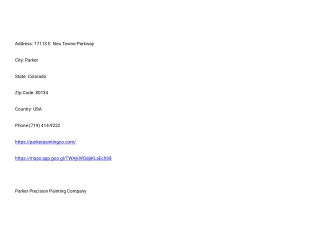 Parker Precision Painting Company