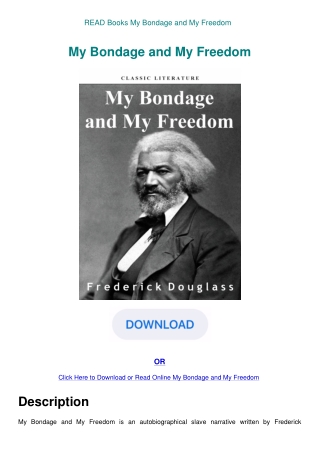 READ Books My Bondage and My Freedom