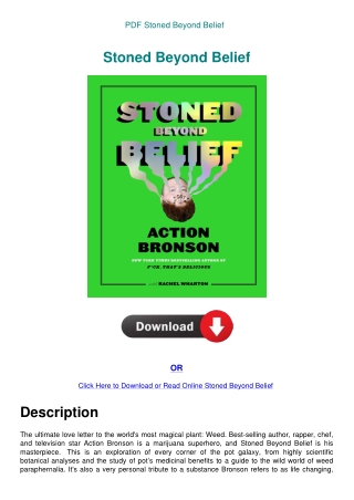 PDF Stoned Beyond Belief