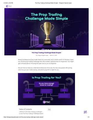 The Prop Trading Challenge Made Simple PDF