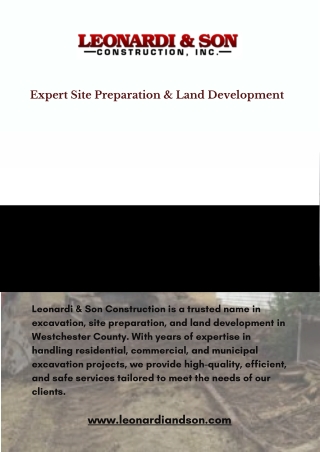 Expert Site Preparation & Land Development