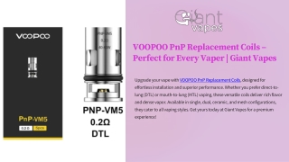 VOOPOO PnP Replacement Coils – Perfect for Every Vaper  Giant Vapes