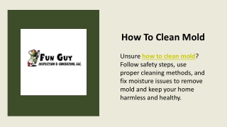 How To Clean Mold