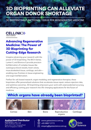 Cellink Bioprinting for Regenerative Medicine
