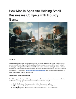 How Mobile Apps Empower Small Businesses!