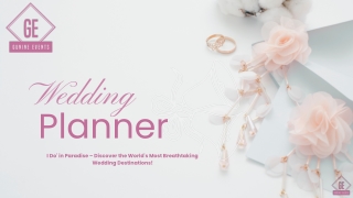 Top 10 Exotic Destination Wedding Locations for a Dreamy Ceremony