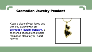 Cremation Jewelry Pendant