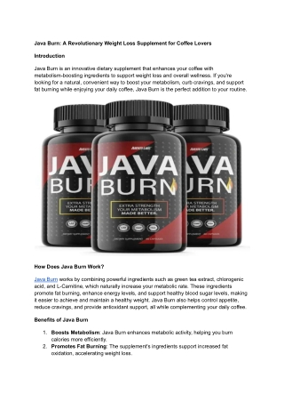 Java Burn
