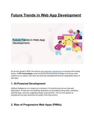 Future Trends in Web App Development
