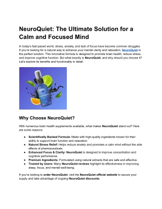 NeuroQuiet