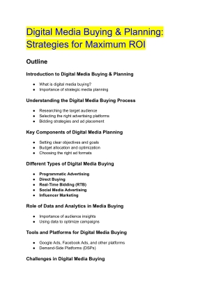 Digital Media Buying & Planning_ Strategies for Maximum ROI