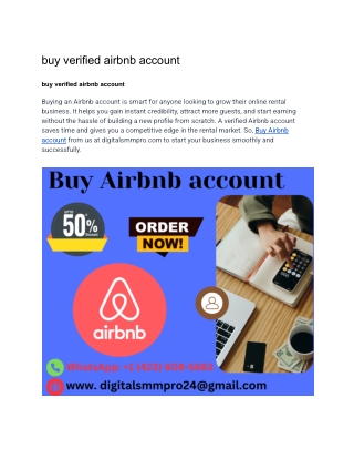 buy verified airbnb account