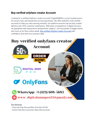How to Buy verified onlyfans creator Account  in 2025