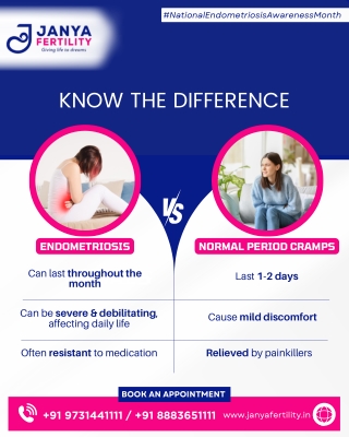 Endometriosis vs. Normal Period Cramps - Know the difference_Janya Fertility_Best Gynecologist in HSR Layout