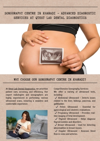 Sonography Centre in Kharadi – Advanced Diagnostic Services at Qtest Lab Dental Diagnostics.