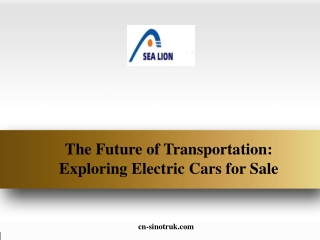 The Future of Transportation Exploring Electric Cars for Sale