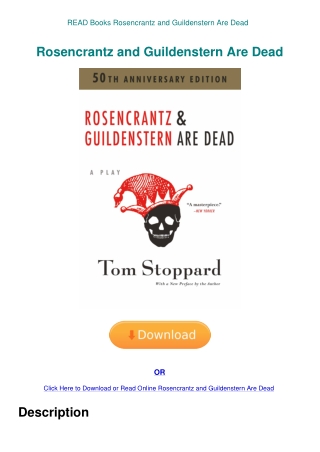 READ Books Rosencrantz and Guildenstern Are Dead