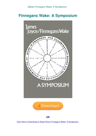 eBook Finnegans Wake A Symposium