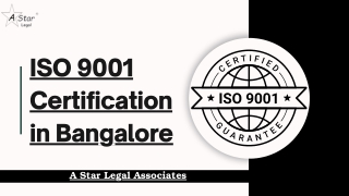 ISO 9001 Certification in Bangalore