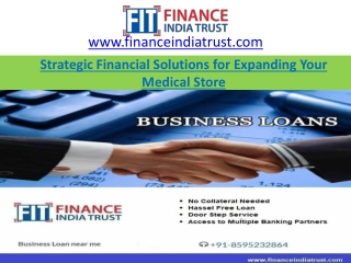 Strategic Financial Solutions for Expanding Your Medical Store