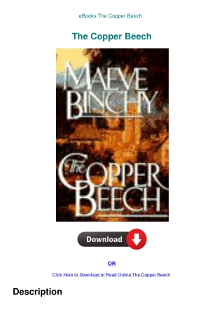 eBooks The Copper Beech