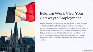 Belgium Work Visa: An Overview