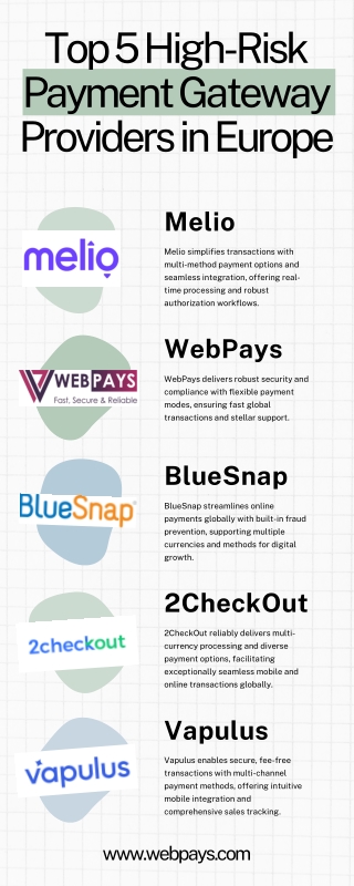 Top 5 High-Risk Payment Gateway Providers in Europe