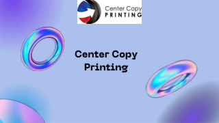 Center Copy Printing - Your One-Stop Solution for Printing and Mailing Services