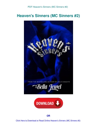 PDF Heaven's Sinners (MC Sinners #2)