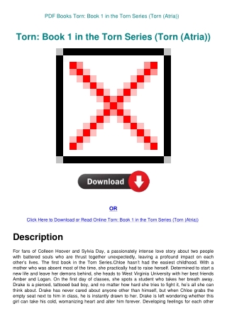 PDF Books Torn Book 1 in the Torn Series (Torn (Atria))