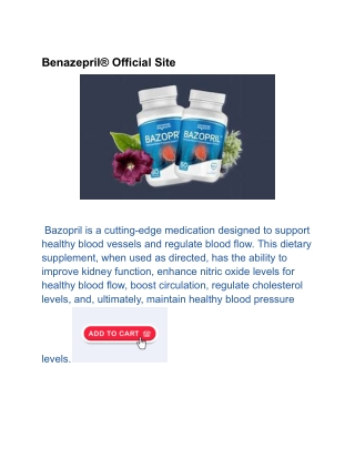 Blood Sugar-Benazepril
