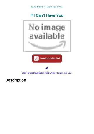 READ Books If I Can't Have You