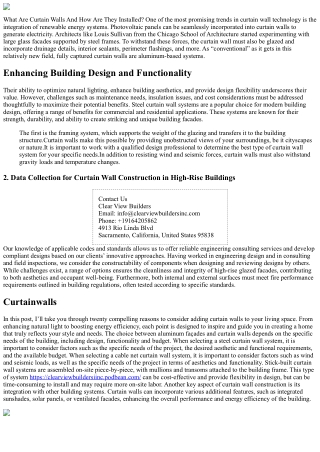 What is Curtain Wall? its 2 Systems & Disadvantages