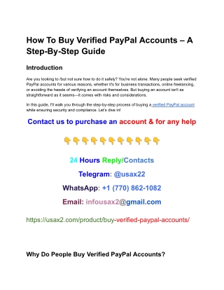 How To Buy Verified PayPal Accounts – A Step-By-Step Guide