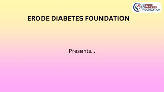 Type 2 Diabetes in Youngsters - ERODE DIABETES FOUNDATION