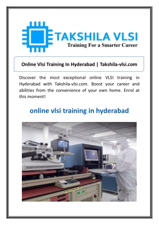 Online Vlsi Training In Hyderabad  Takshila-vlsi.com