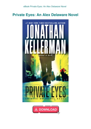 eBook Private Eyes An Alex Delaware Novel