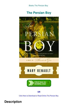 Books The Persian Boy