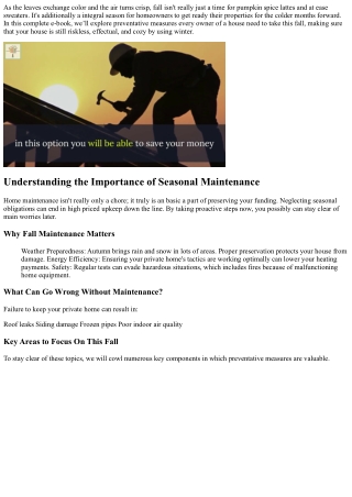 Preventative Measures Every Homeowner Should Take This Fall